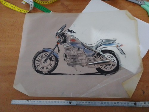 Moto guzzi vecchio disegno - moto,